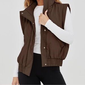Brown Puffer Vest